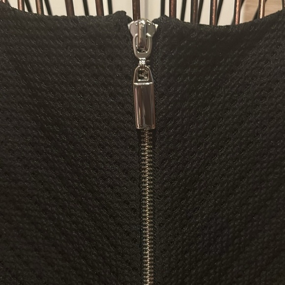 J LO Jennifer Lopez black Pointelle fit and flare dress - Picture 6 of 7